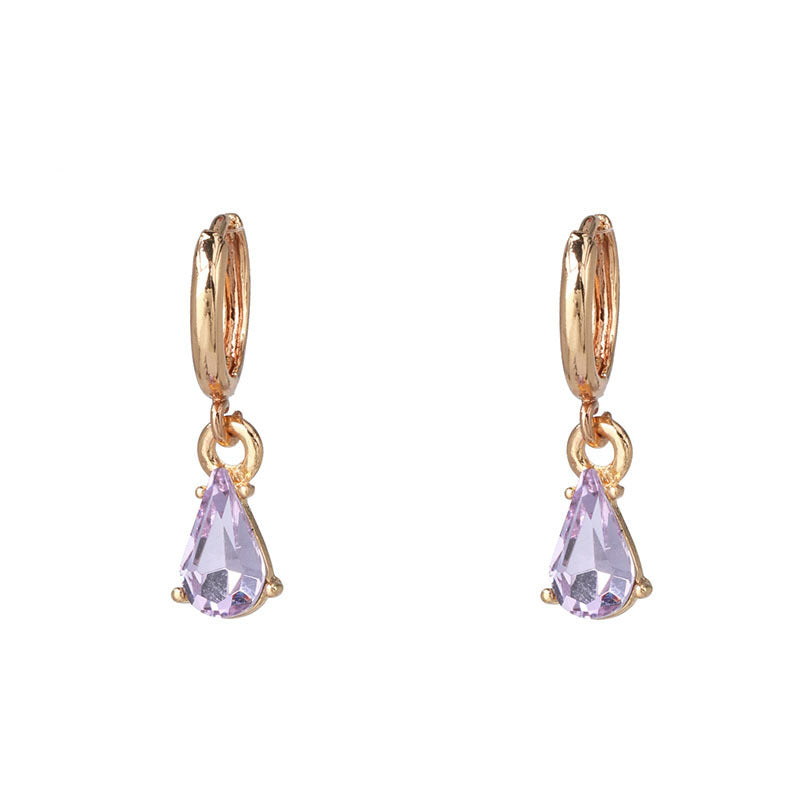 Drop earrings with semi precious stones