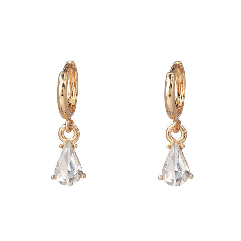 Drop earrings with semi precious stones
