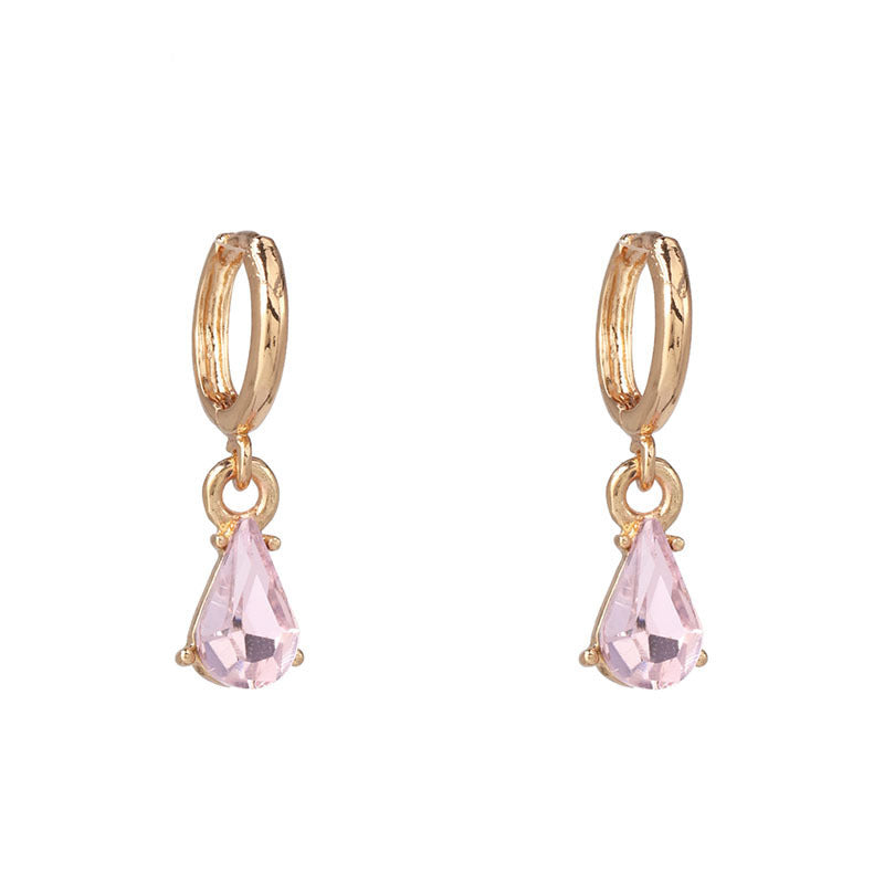 Drop earrings with semi precious stones
