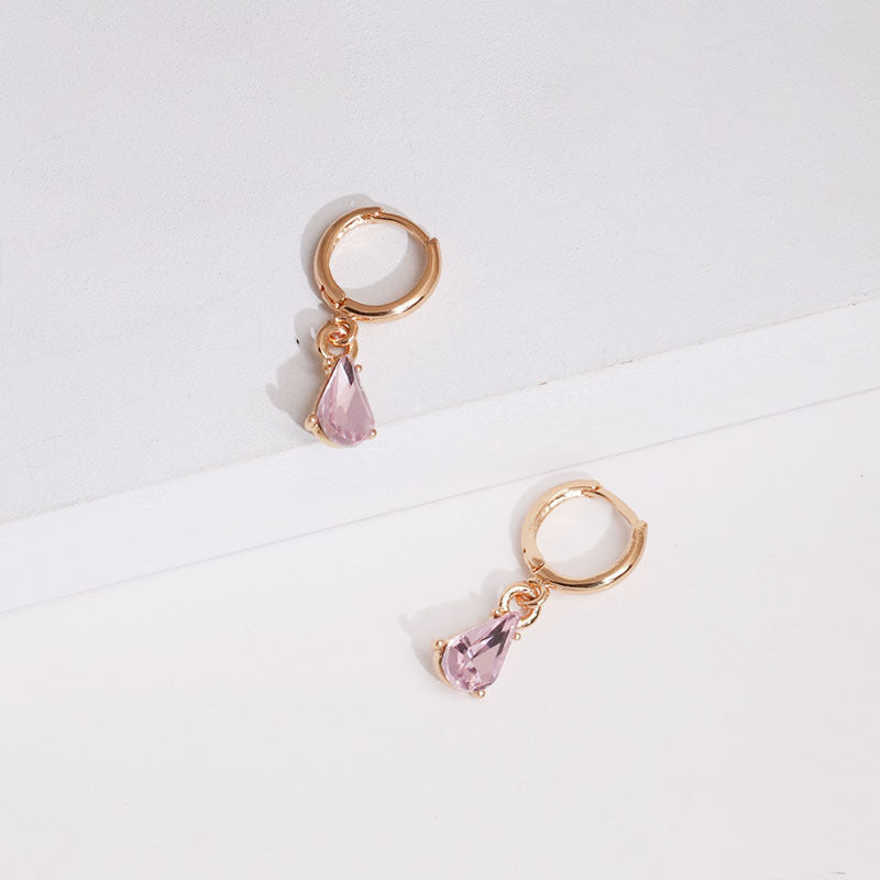 Drop earrings with semi precious stones