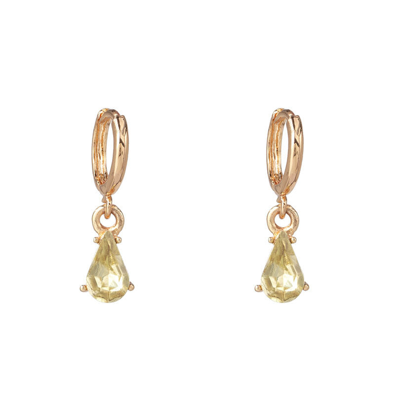 Drop earrings with semi precious stones