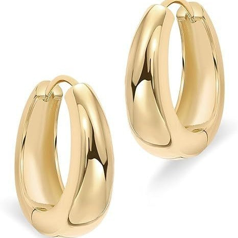 Oval Mini Hoop Earrings