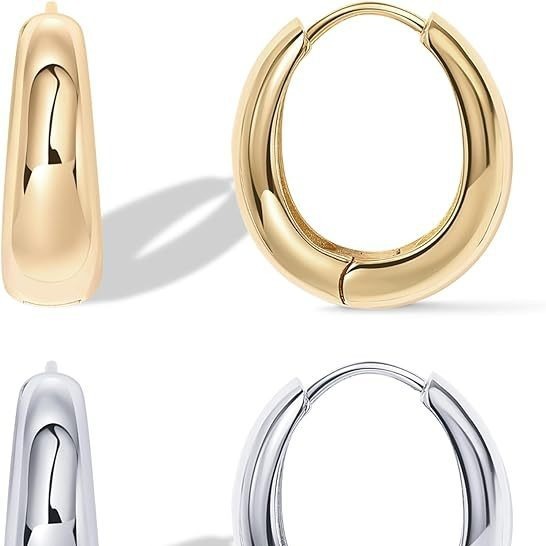 Oval Mini Hoop Earrings