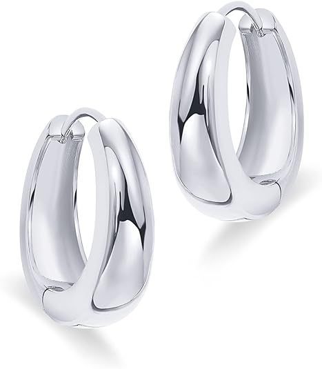 Oval Mini Hoop Earrings